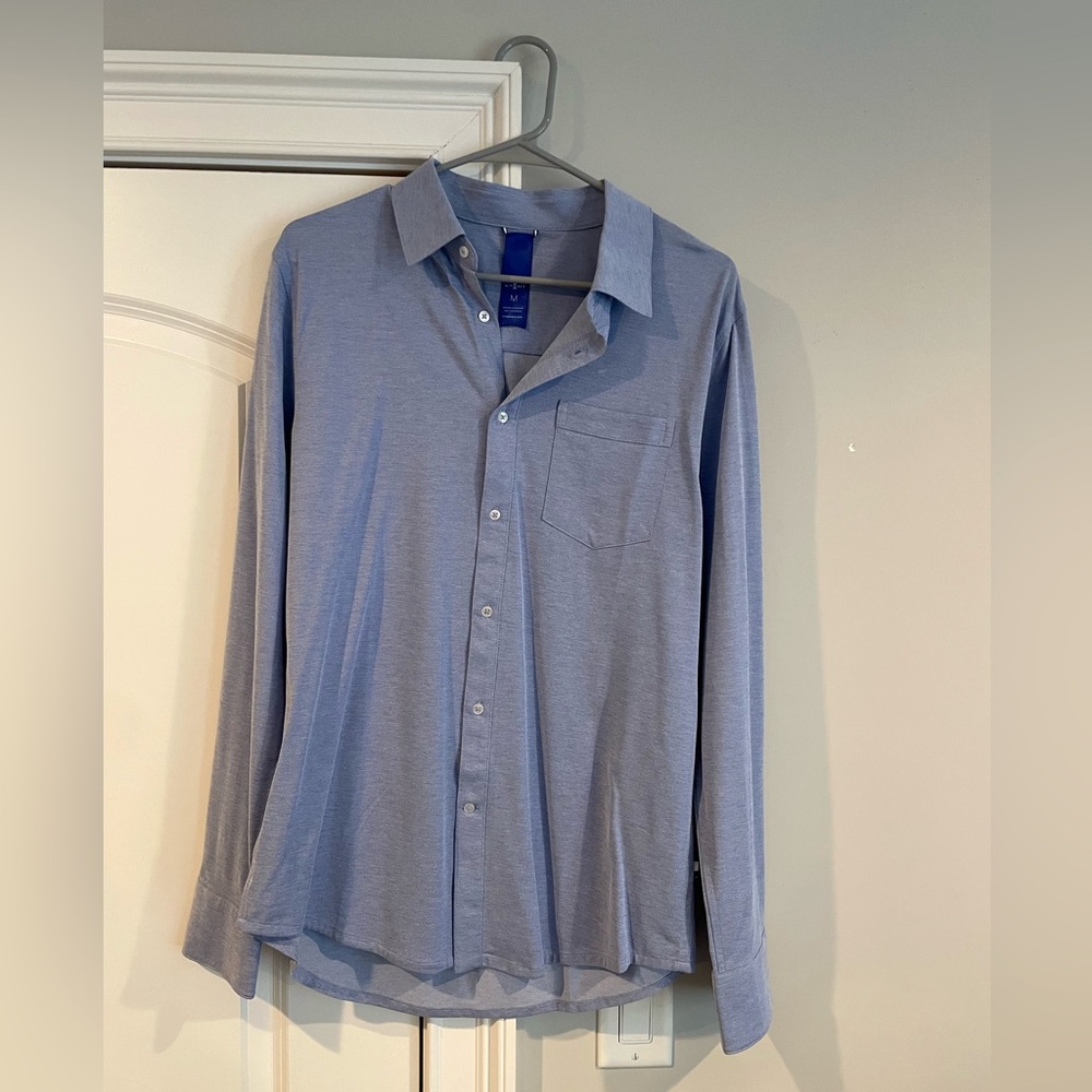Kit and Ace - City Tech Classic Shirt - Ocean Chambray Blue - Medium